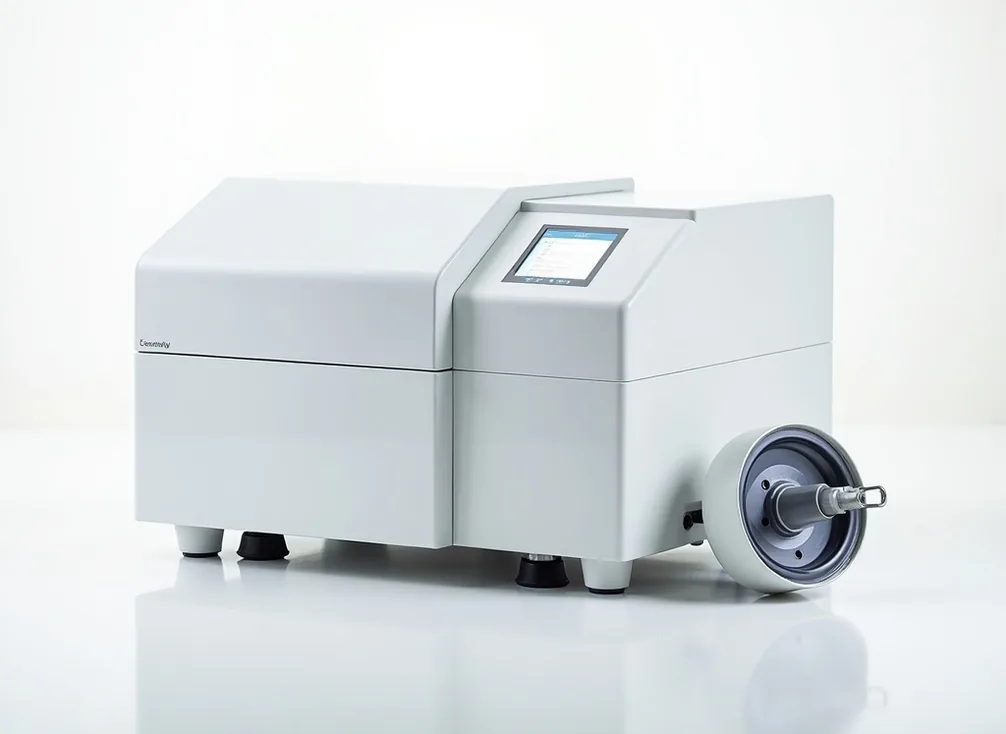 Family shot arrangement of a high-speed refrigerated centrifuge with interchangeable rotor